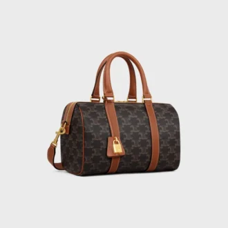 Medium Boston in Triomphe Canvas and Calfskin