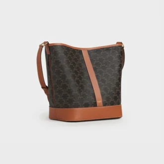 Medium Bucket in Triomphe Canvas and Calfskin