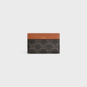 Medium Card Holder in Triomphe Canvas and Calfskin