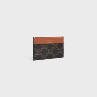 Medium Card Holder in Triomphe Canvas and Calfskin