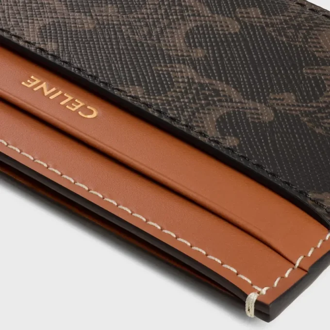 Medium Card Holder in Triomphe Canvas and Calfskin Medium Card Holder in Triomphe Canvas and Calfskin