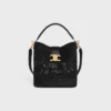 Medium Louise Bucket in Raffia and Calfskin