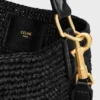 Medium Louise Bucket in Raffia and Calfskin