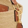 Medium Louise Bucket in Raffia and Calfskin Medium Louise Bucket in Raffia and Calfskin