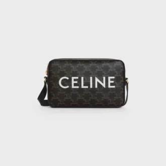 Medium Messenger Bag in Triomphe Canvas with Celine Print