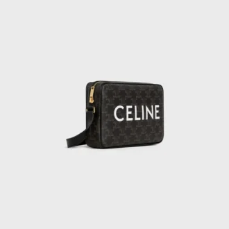 Medium Messenger Bag in Triomphe Canvas with Celine Print