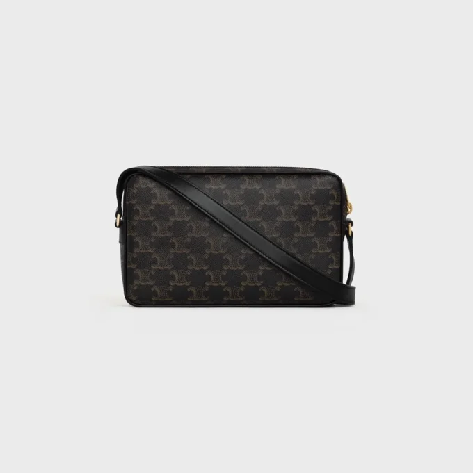Medium Messenger Bag in Triomphe Canvas with Celine Print