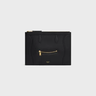 Medium Pouch in Glossy Calfskin