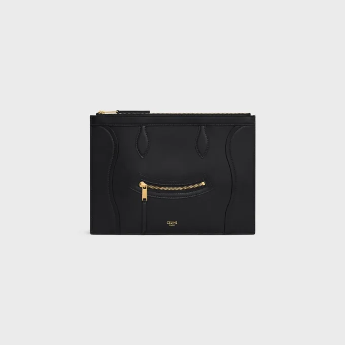 Medium Pouch in Glossy Calfskin Medium Pouch in Glossy Calfskin