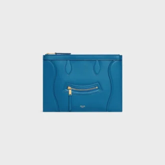 Medium Pouch in Glossy Calfskin