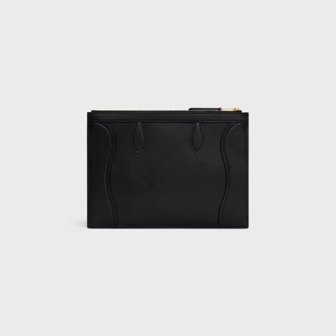 Medium Pouch in Glossy Calfskin Medium Pouch in Glossy Calfskin