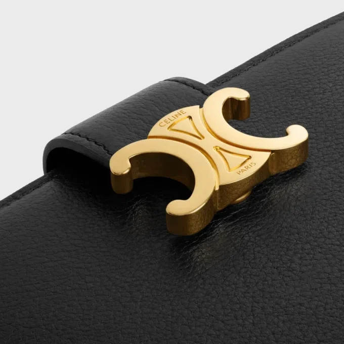 Medium Strap Wallet Nino in Supple Grained Calfskin Medium Strap Wallet Nino in Supple Grained Calfskin