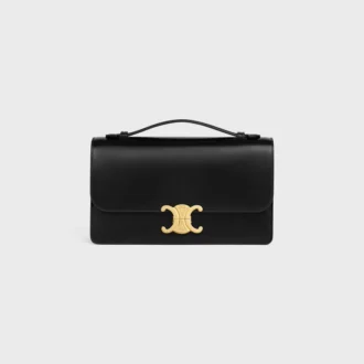Medium Triomphe Folio in Shiny Calfskin