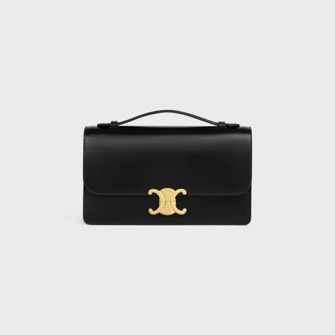 Medium Triomphe Folio in Shiny Calfskin Medium Triomphe Folio in Shiny Calfskin