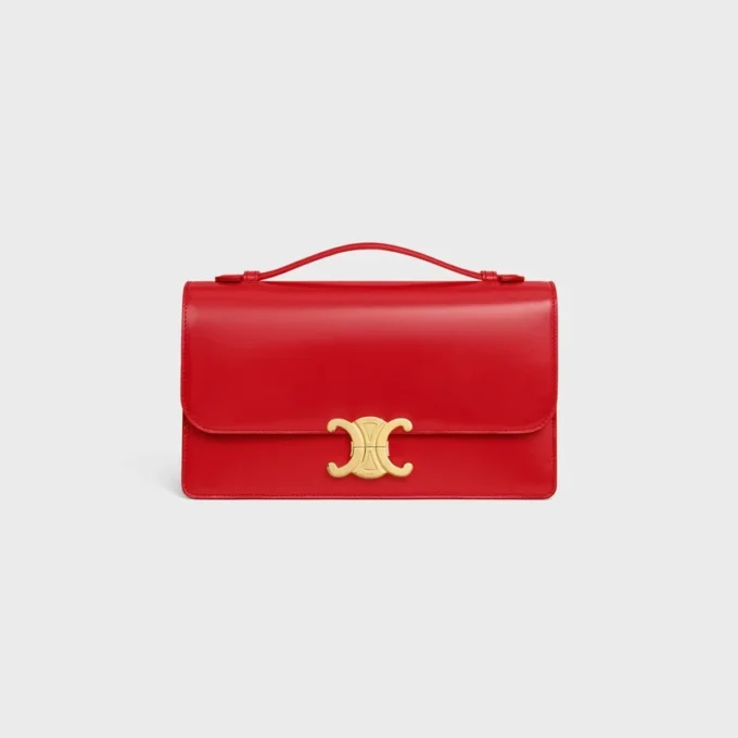 Medium Triomphe Folio in Shiny Calfskin Medium Triomphe Folio in Shiny Calfskin
