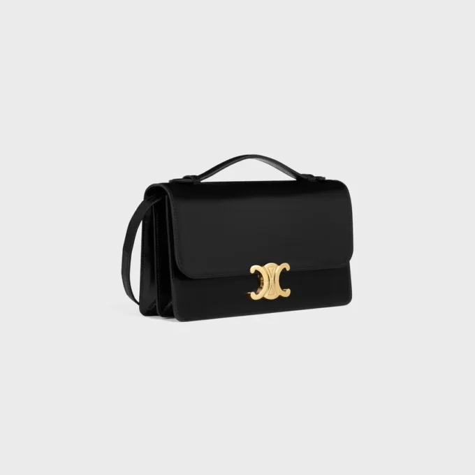 Medium Triomphe Folio in Shiny Calfskin Medium Triomphe Folio in Shiny Calfskin