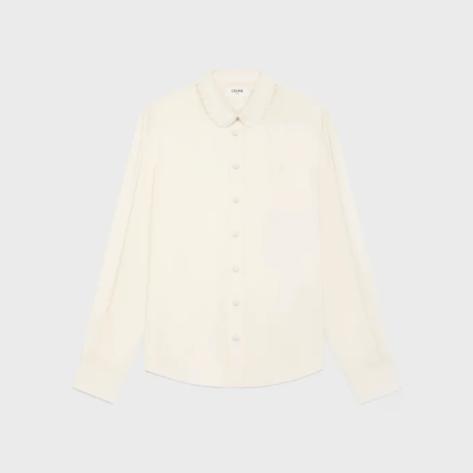 Mia Shirt in Silk Crepe and Acetate
