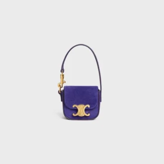 Micro Claude in Suede Calfskin