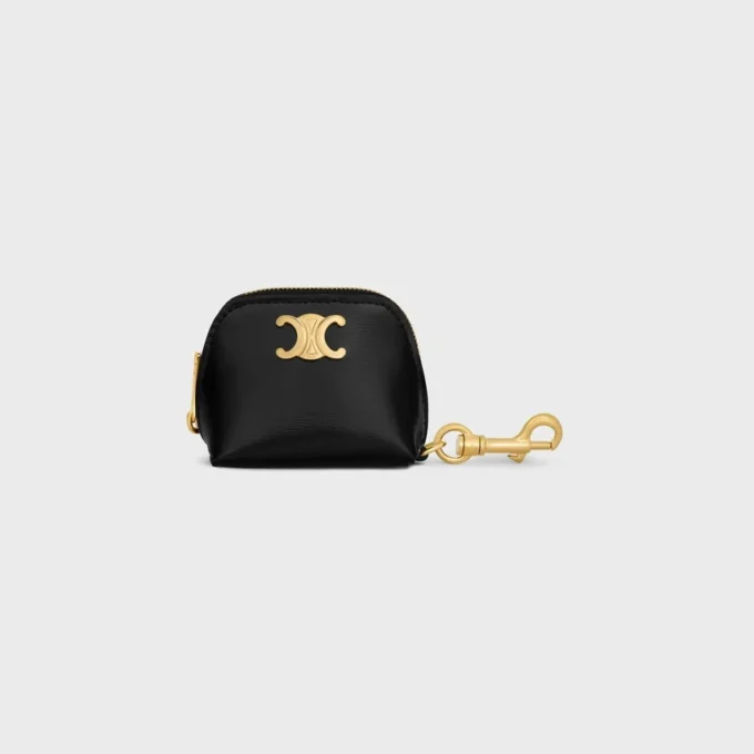 Micro Triomphe Charm in Shiny Calfskin Micro Triomphe Charm in Shiny Calfskin