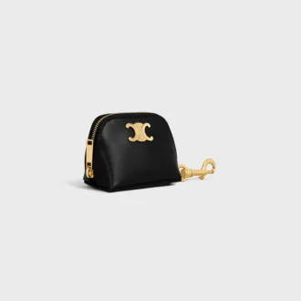 Micro Triomphe Charm in Shiny Calfskin