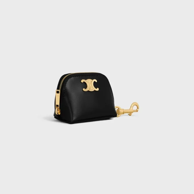 Micro Triomphe Charm in Shiny Calfskin Micro Triomphe Charm in Shiny Calfskin
