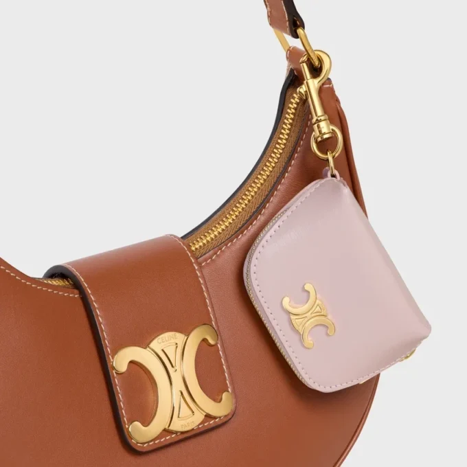 Micro Triomphe Charm in Shiny Calfskin Micro Triomphe Charm in Shiny Calfskin