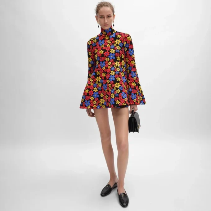 Midi Dress in Polyamide Jacquard Midi Dress in Polyamide Jacquard
