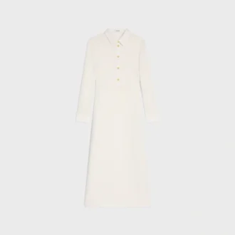 Midi Polo Dress in Crochet Cotton