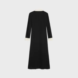 Midi Polo Dress in Viscose Georgette Midi Polo Dress in Viscose Georgette