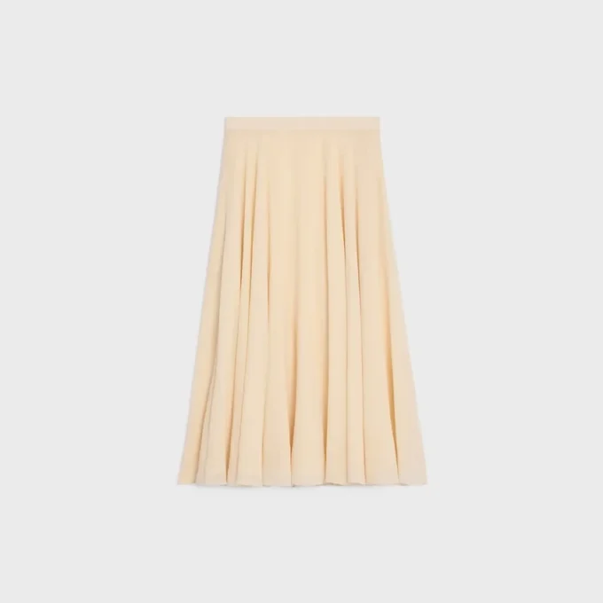 Midi Skirt in Silk Georgette