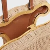 Minaudiare Triomphe in Wicker and Natural Calfskin
