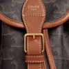 Mini Backpack Folco in Triomphe Canvas and Calfskin Mini Backpack Folco in Triomphe Canvas and Calfskin