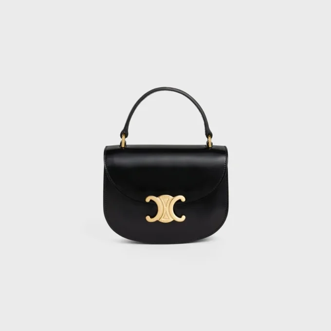 Mini Besace Clea in Shiny Calfskin