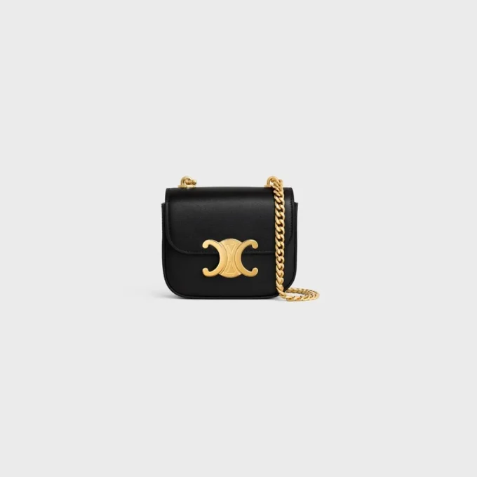 Mini Chain Claude in Shiny Calfskin