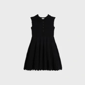 Mini Dress in Cotton Crochet