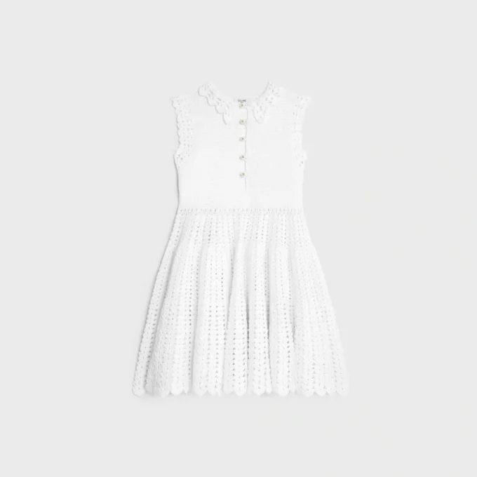 Mini Dress in Cotton Crochet Mini Dress in Cotton Crochet