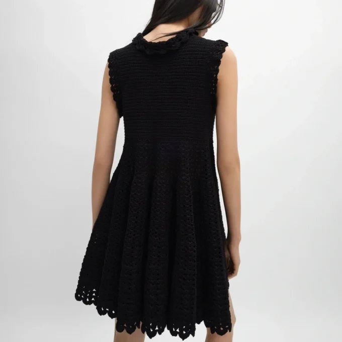 Mini Dress in Cotton Crochet Mini Dress in Cotton Crochet