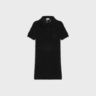 Mini Dress in Cotton Pointelle
