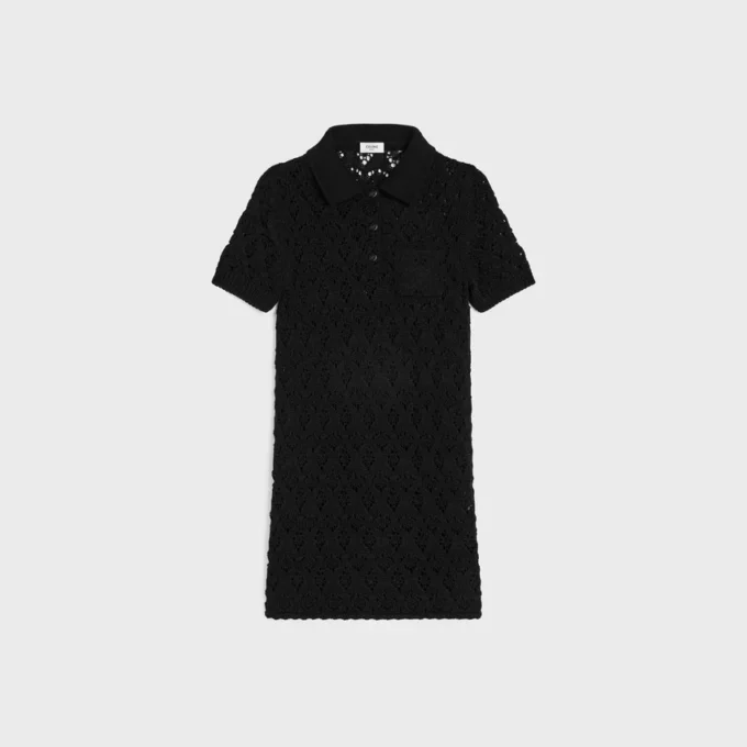 Mini Dress in Cotton Pointelle Mini Dress in Cotton Pointelle