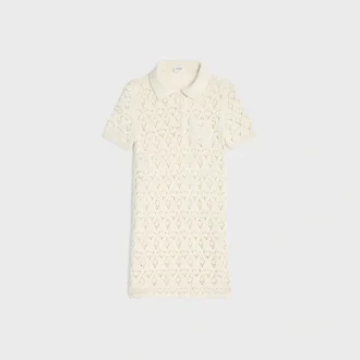 Mini Dress in Cotton Pointelle
