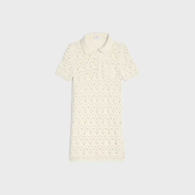 Mini Dress in Cotton Pointelle Mini Dress in Cotton Pointelle