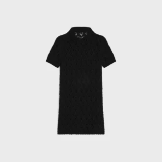 Mini Dress in Cotton Pointelle