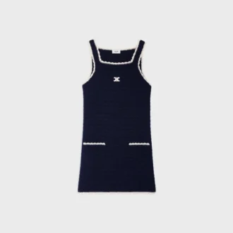 Mini Dress in Crocheted Cotton