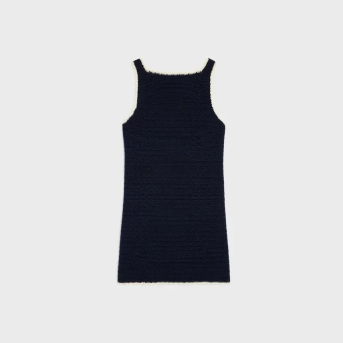 Mini Dress in Crocheted Cotton