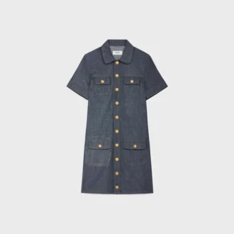 Mini Dress in Raw Wash Denim