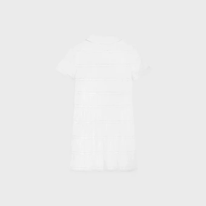 Mini Dress with Embroidered Trims in Cotton Batiste