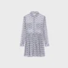 Mini Shirt Dress in Silk Crepon Mini Shirt Dress in Silk Crepon