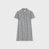 Mini Shirt Dress in Vichy Silk Mini Shirt Dress in Vichy Silk