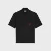 Mock Neck T-Shirt in Cotton Jersey Mock Neck T-Shirt in Cotton Jersey