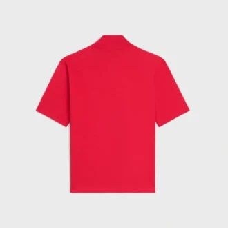 Mock Neck T-Shirt in Cotton Jersey